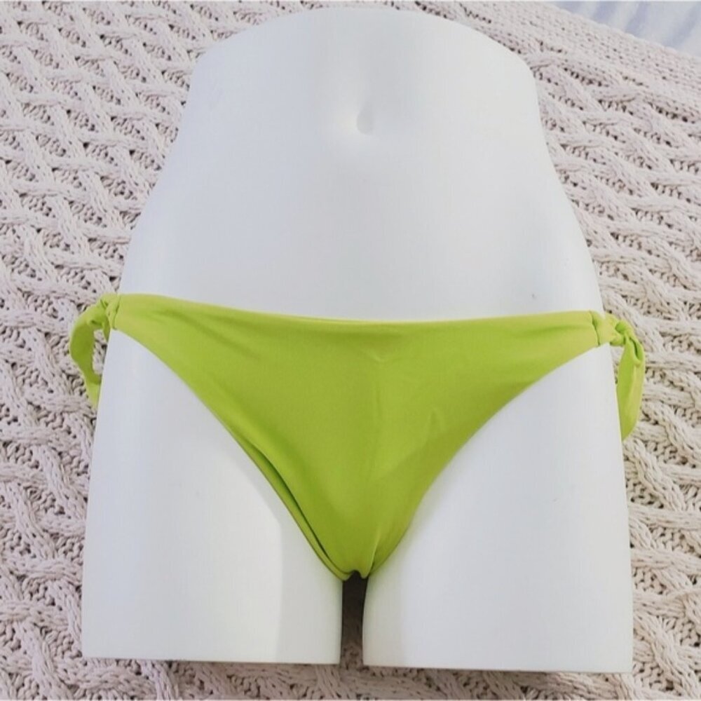 New From Brazilian Double Lined Low Rise Cheeky Bikini Bottom with Tie Sides - Picture 4 of 8